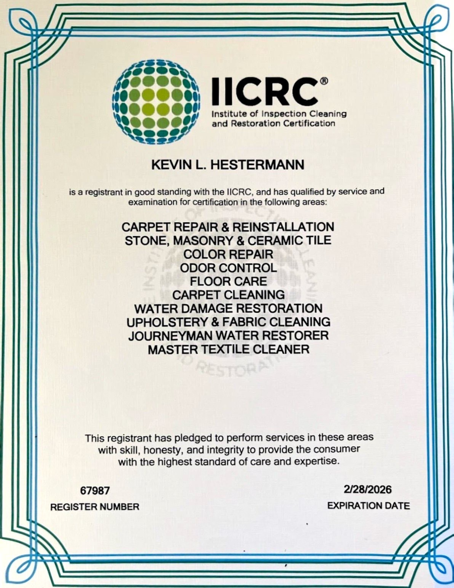 Certification